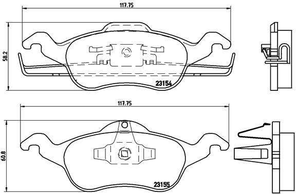A.B.S. P 24 046 BREMBO Bremsbelagsatz, Scheibenbremse
